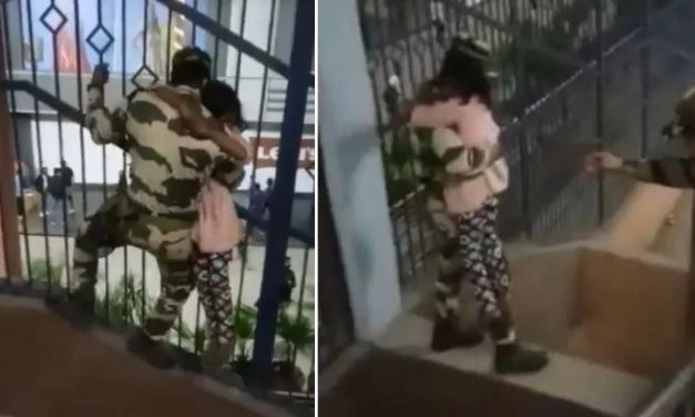 मेट्रो की ग्रिल में फंसी बच्ची को CISF के जवान ने बचाया